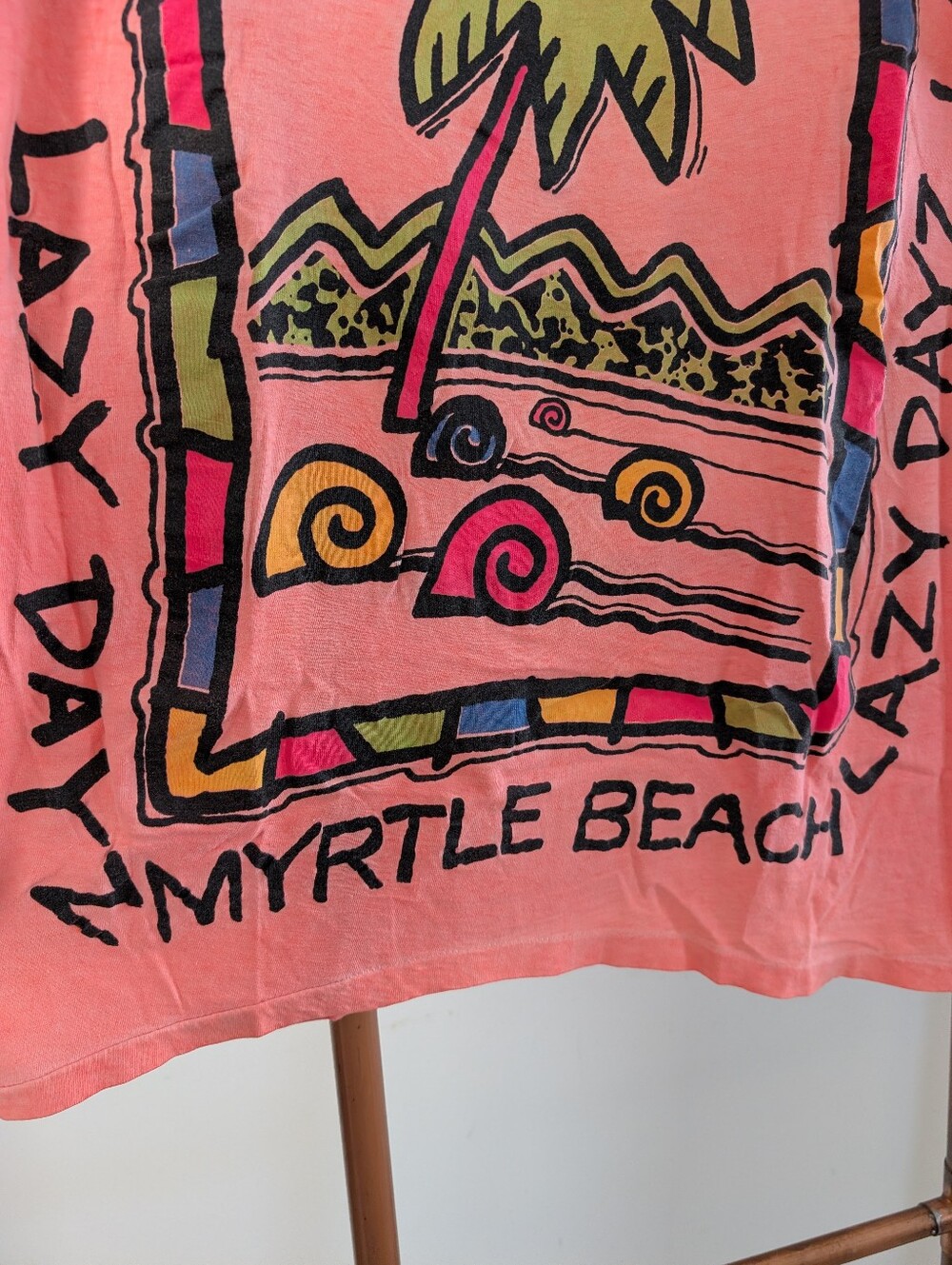 🌴Vintage 1980s or early 1990s "LAZY DAYZ" - MYRTLE BEACH - Unisex🌴 - Picture 7 of 8